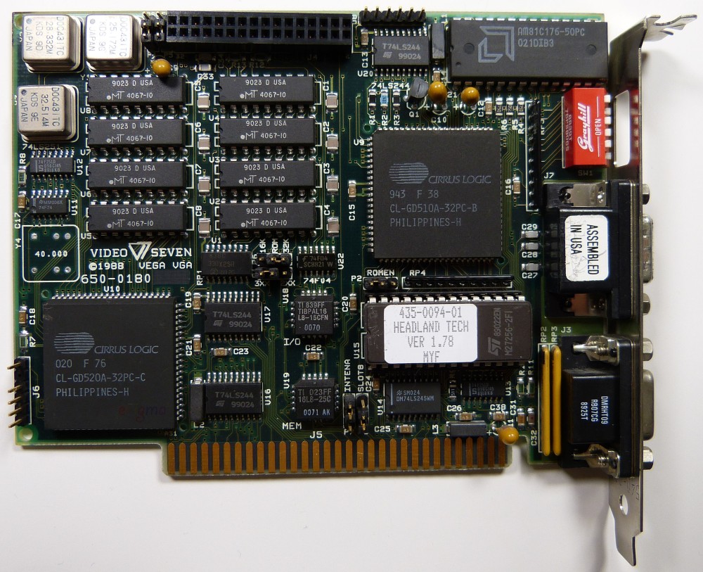 Cirrus Logic CL-GD510A VGA card / Video Seven