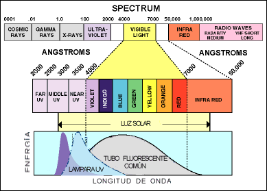 espectro luz y onda